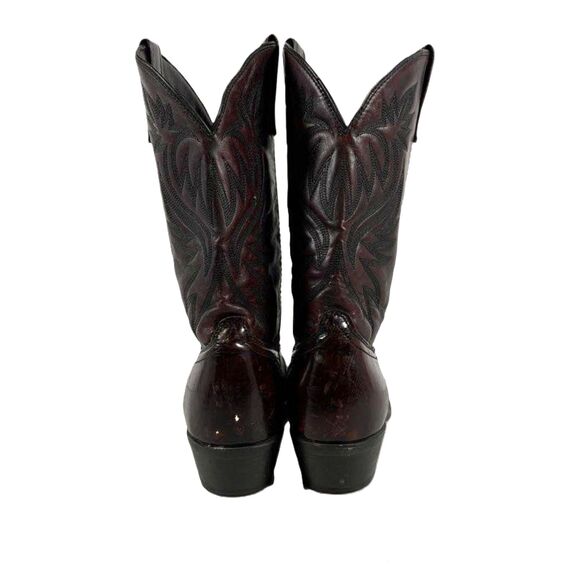 Laredo Brown Leather Almond Toe Pull-on Classic Western Men\'s Boots Size 10.5d main image 3